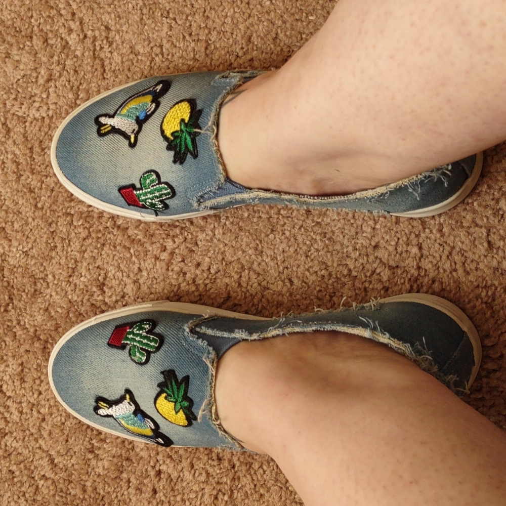 Ridiculously comfy blue jean canvas shoes